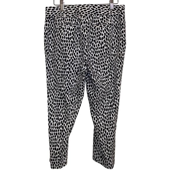Talbots Black and White Spotted Slim Crop Pants Size 8P - Picture 2 of 7